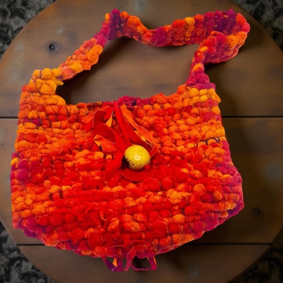 Boho Bag Crochet Purse Large Chunky Woven bag Hand crafted - Picture 6 of 14